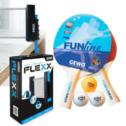 Gewo Set 1x Set Racchetta Double Fun + 1x Rete Flexx