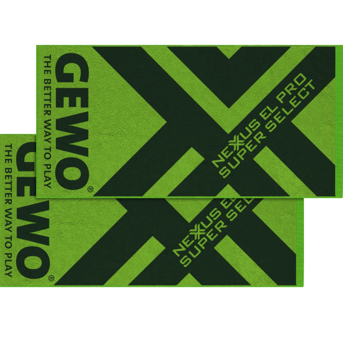 Gewo set 2x asciugamano Super Select nero/verde