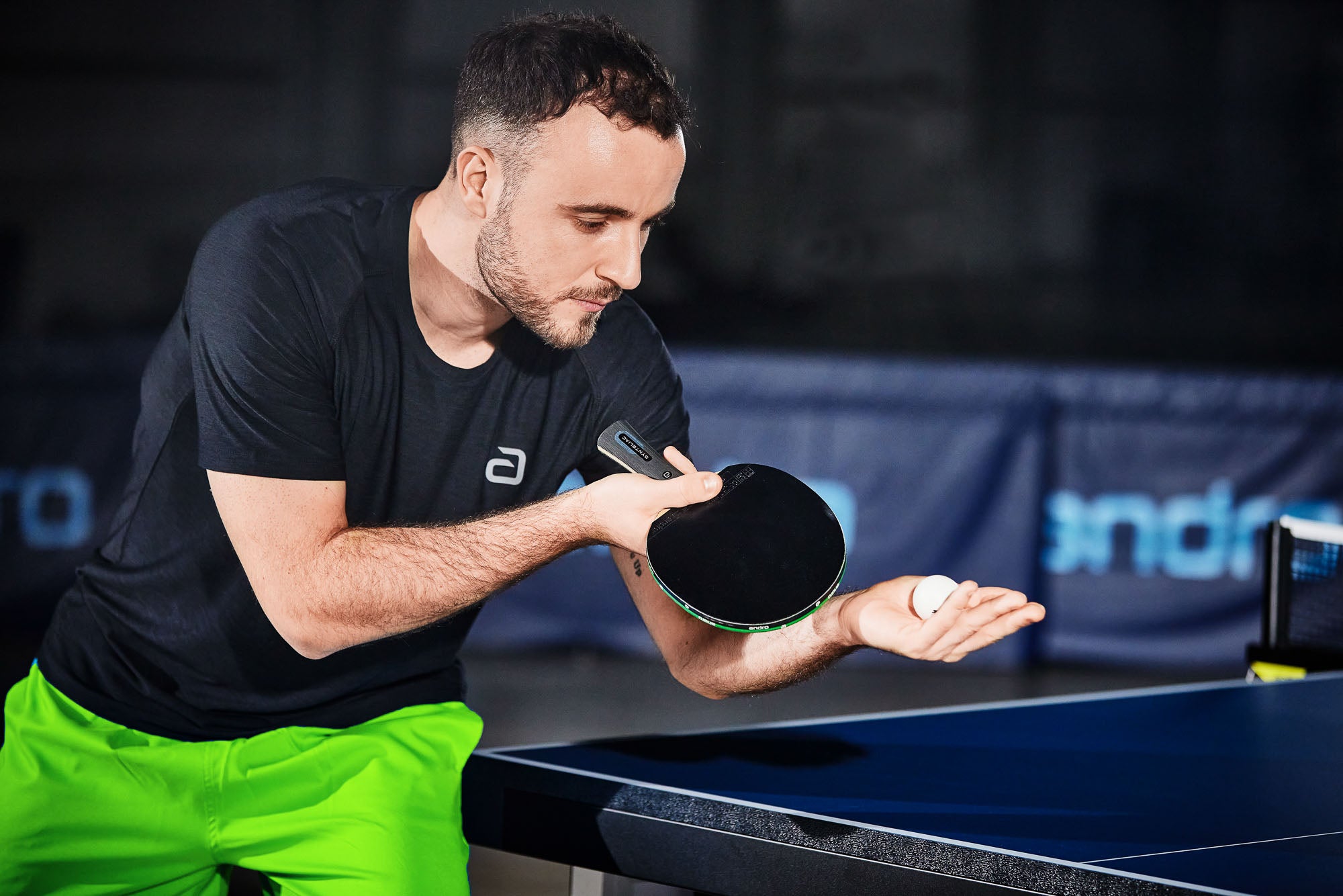 Maglietta Andro Melange Alpha nera