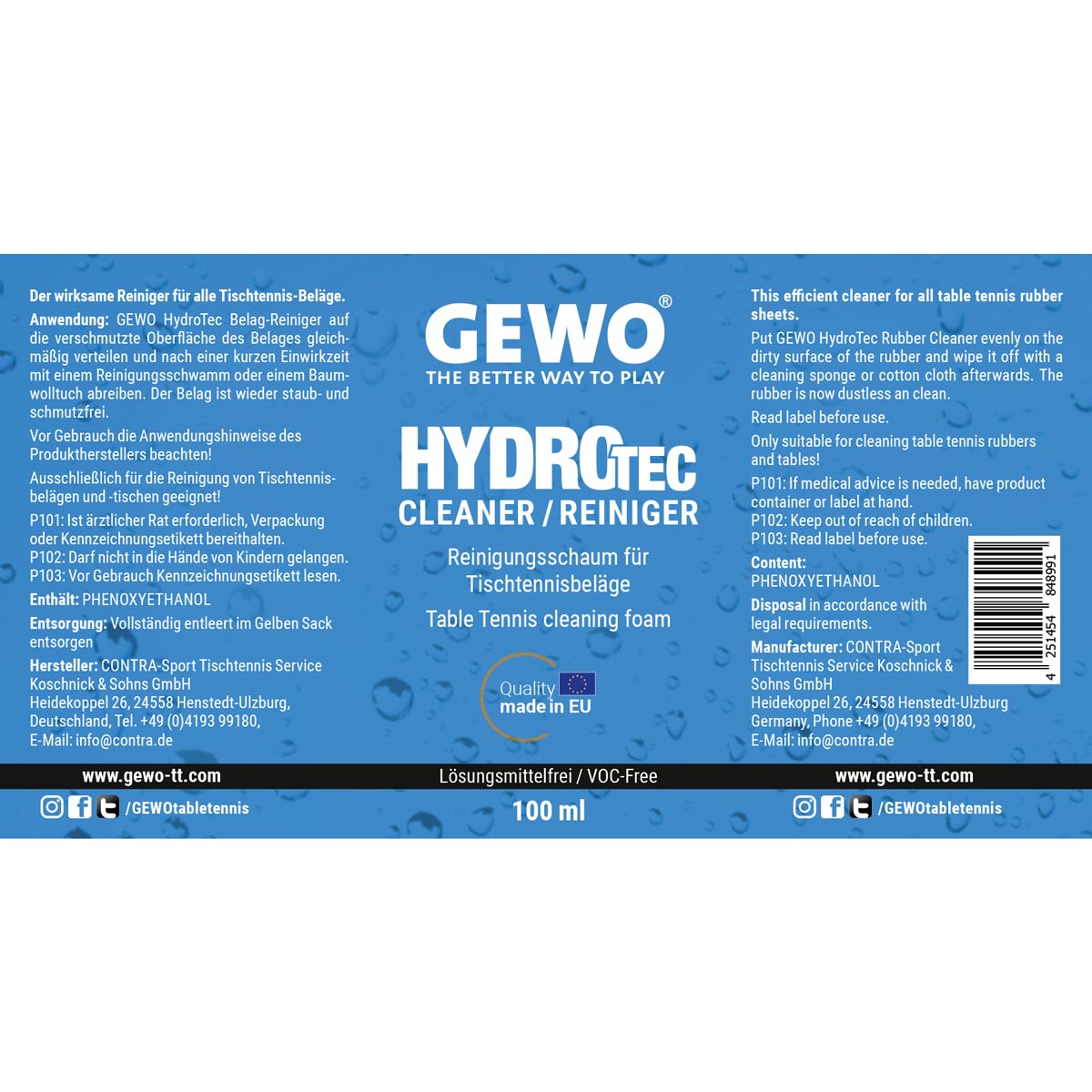 Schiuma detergente Gewo HydroTec 100ML