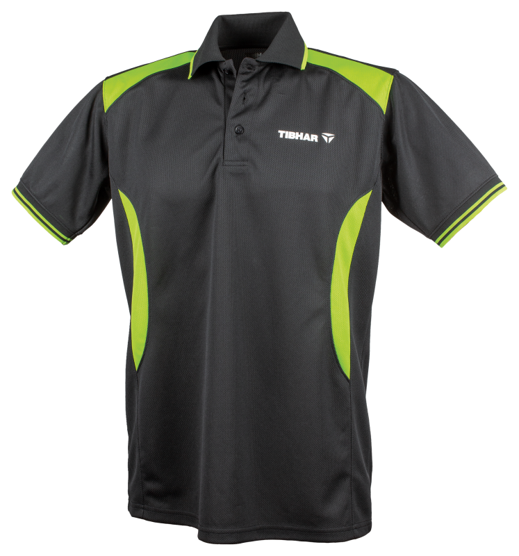 Tibhar maglietta Cosmos poliestere nero/verde