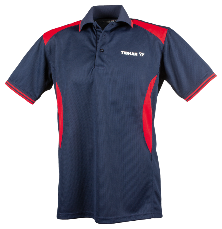 Tibhar maglietta Cosmos poliestere navy/rosso