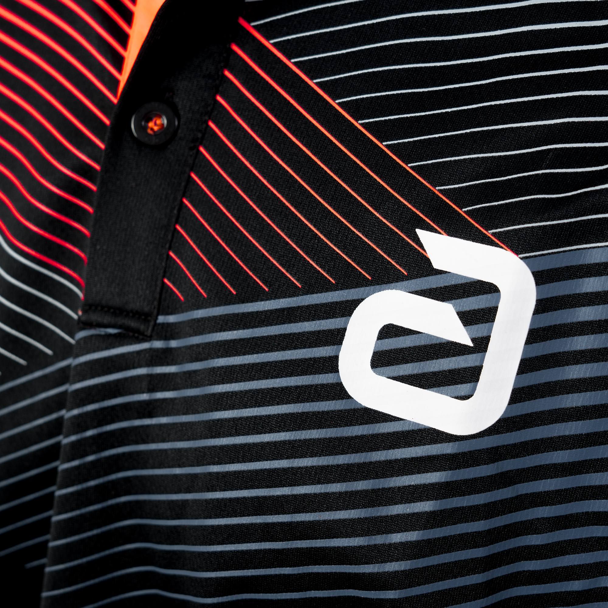 Andro maglietta Avos nero/rosso neon