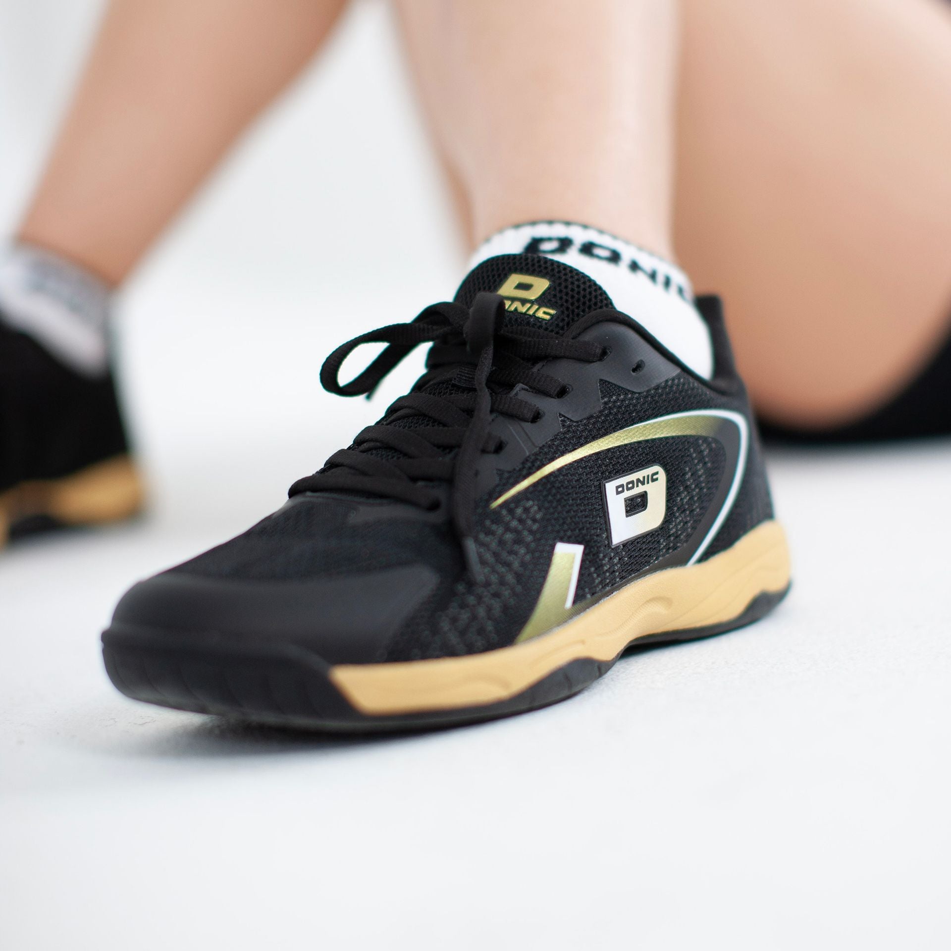 Scarpe Donic Competition Panther nero/oro/bianco