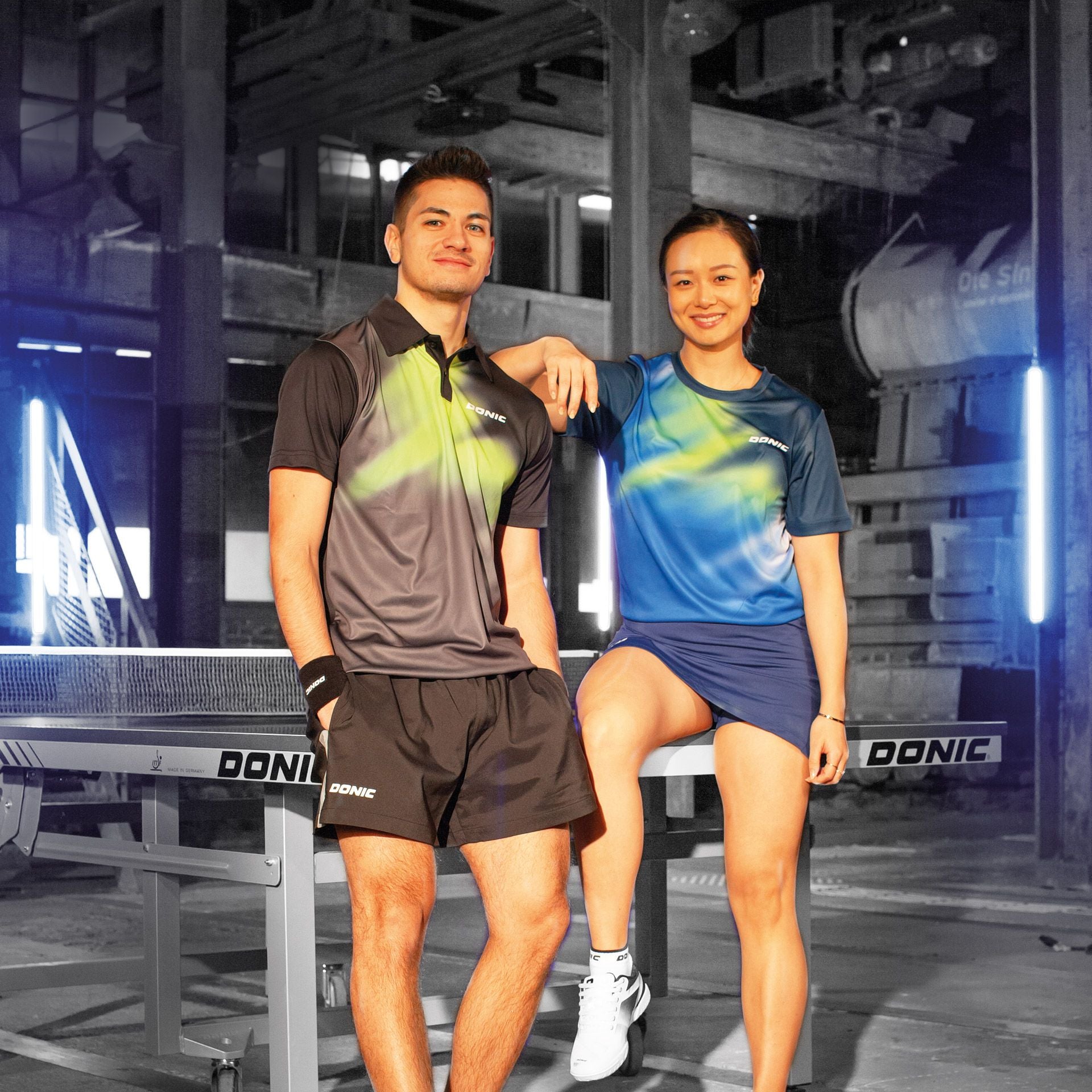 Donic maglietta Fire Junior navy/lime