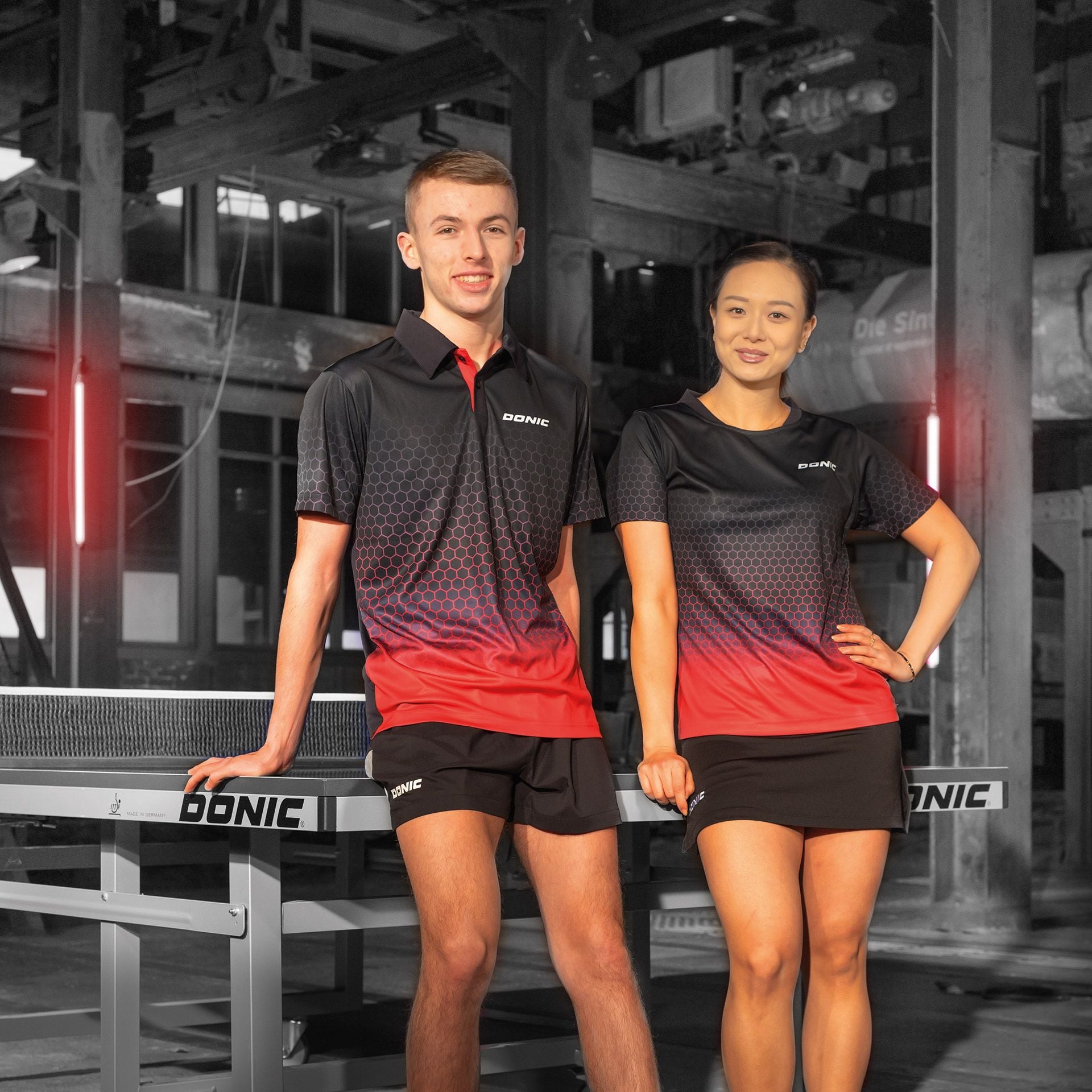 Donic maglietta Spider nero/rosa