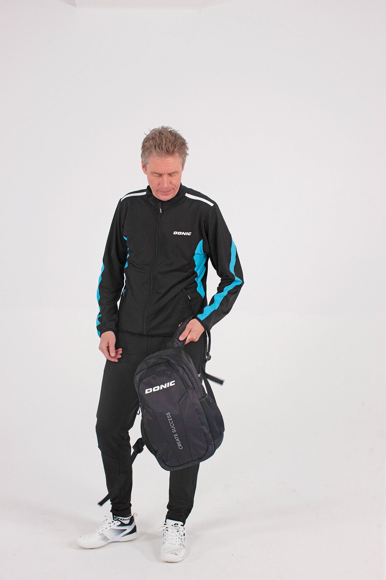 Giacca tuta Donic Averis nero/azzurro/bianco