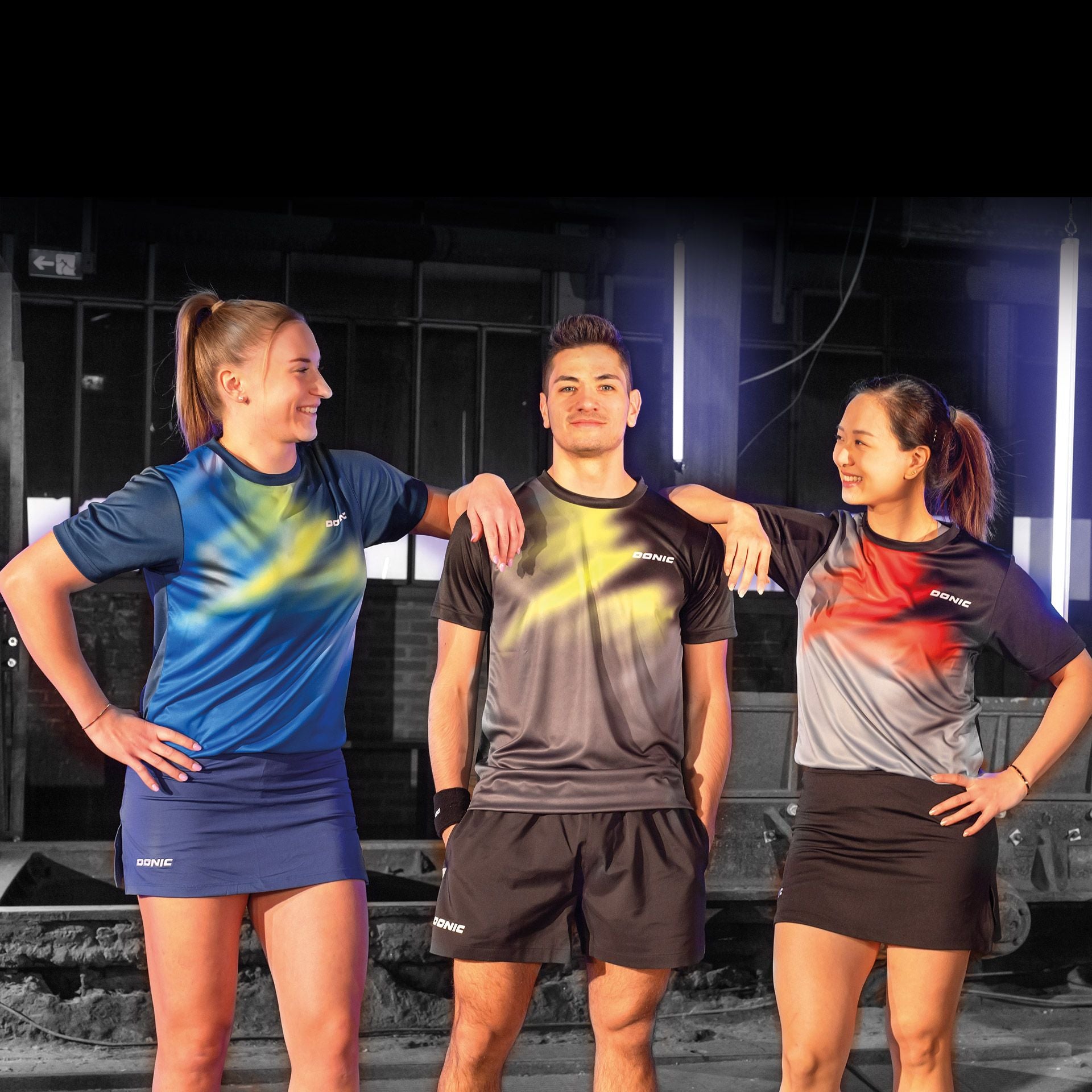 Donic t-shirt Furious Junior nero/grigio/rosso