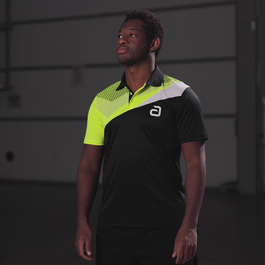 Carica video: Andro Maglia Lavor nero/giallo