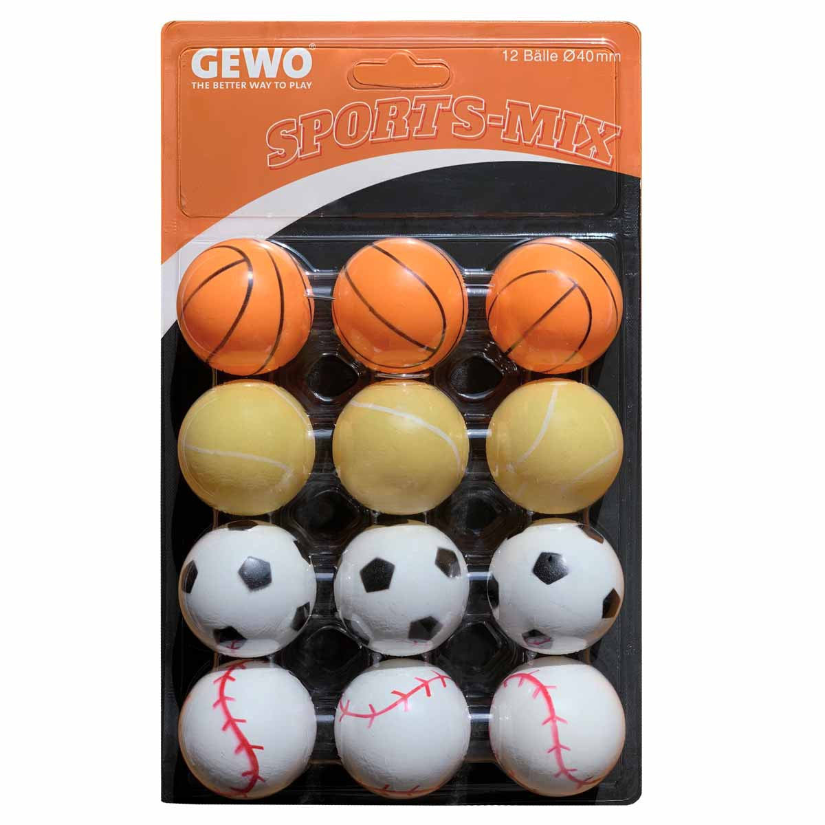 Gewo Palline Sports-Mix confezione da 12 colori misti