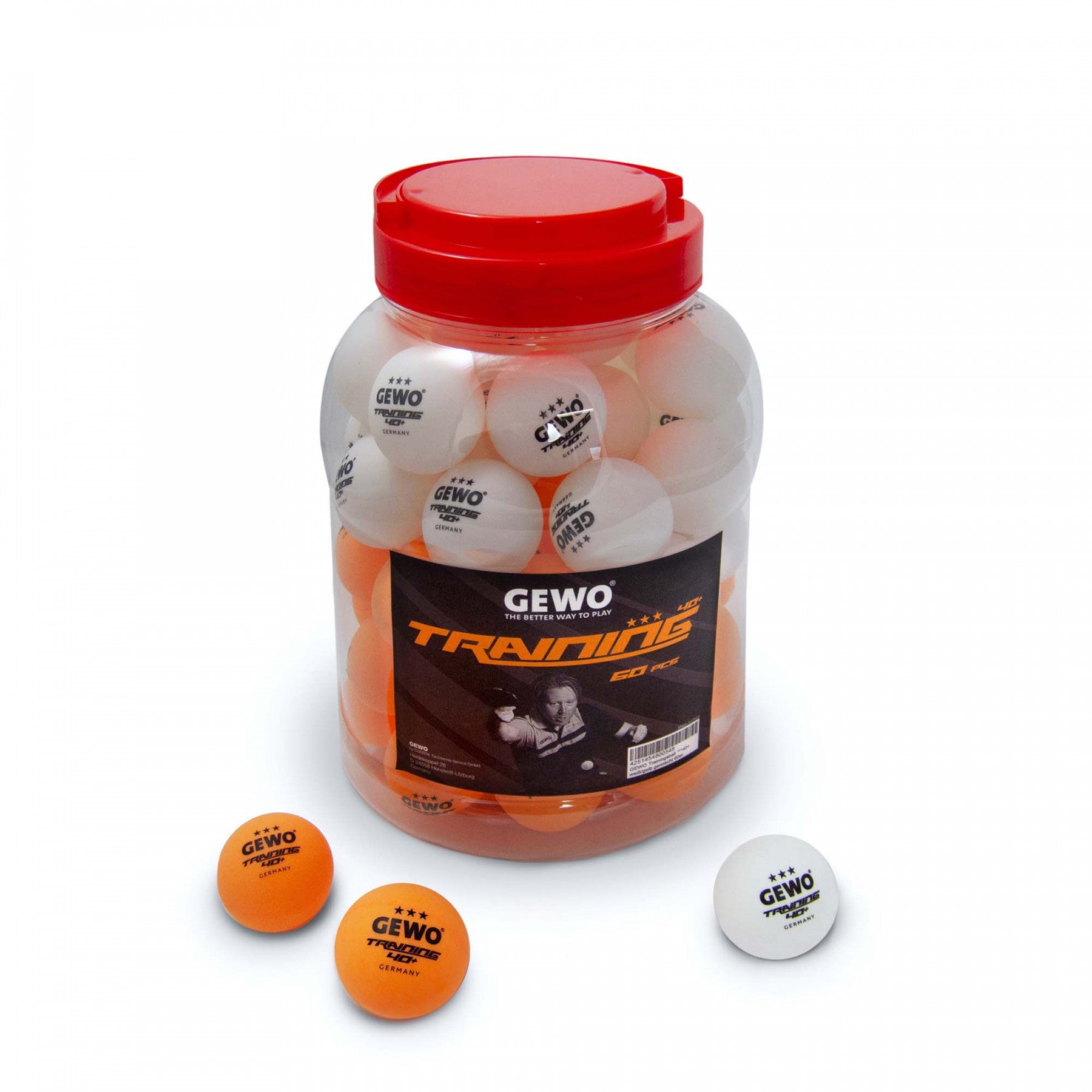 Gewo Palline Training 40+*** bianche/gialle miste (60)