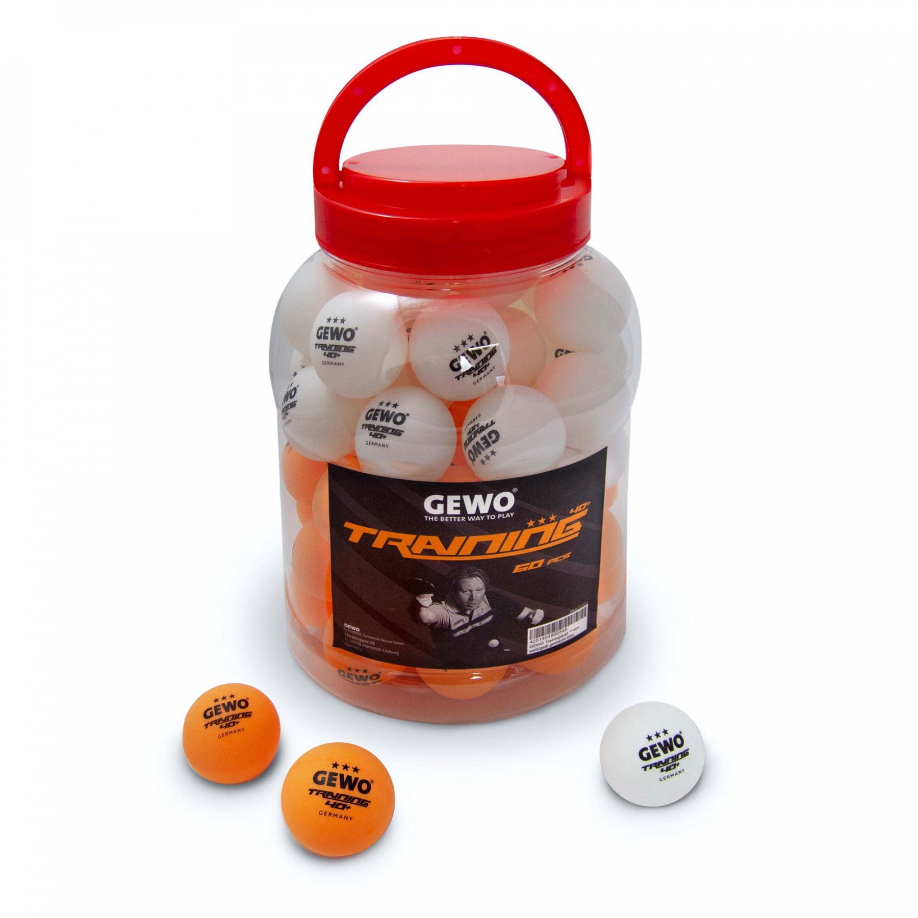 Gewo Palline Training 40+*** bianche/gialle miste (60)