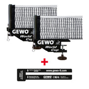 Gewo Set 2 x Rete & Palo World Cup nero + 1 strumento di misurazione