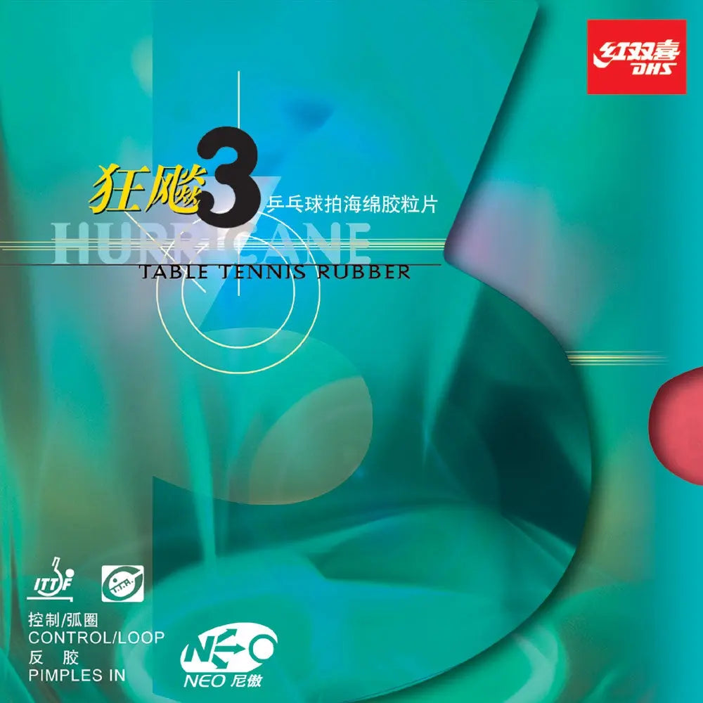 DHS Neo Hurricane 3 38° Double Happiness SE - tabletennisstore.eu